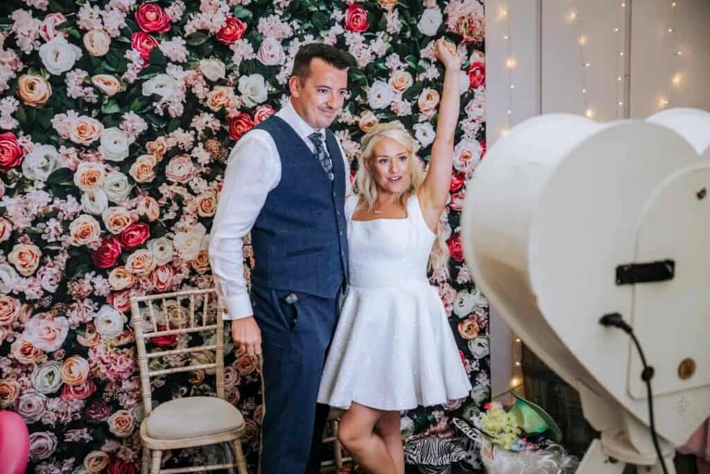 Bride & Groom White Heart Photo Booth